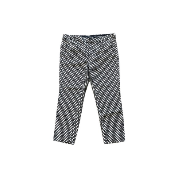 Banana Republic Sloan Crop Black White Pattern Casual Dress Pants Women’s 12 - Picture 1 of 12